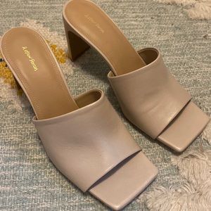 And Other Stories leather heeled sandal